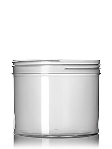 32 oz natural-colored PP plastic single wall jar with 120-400 neck finish