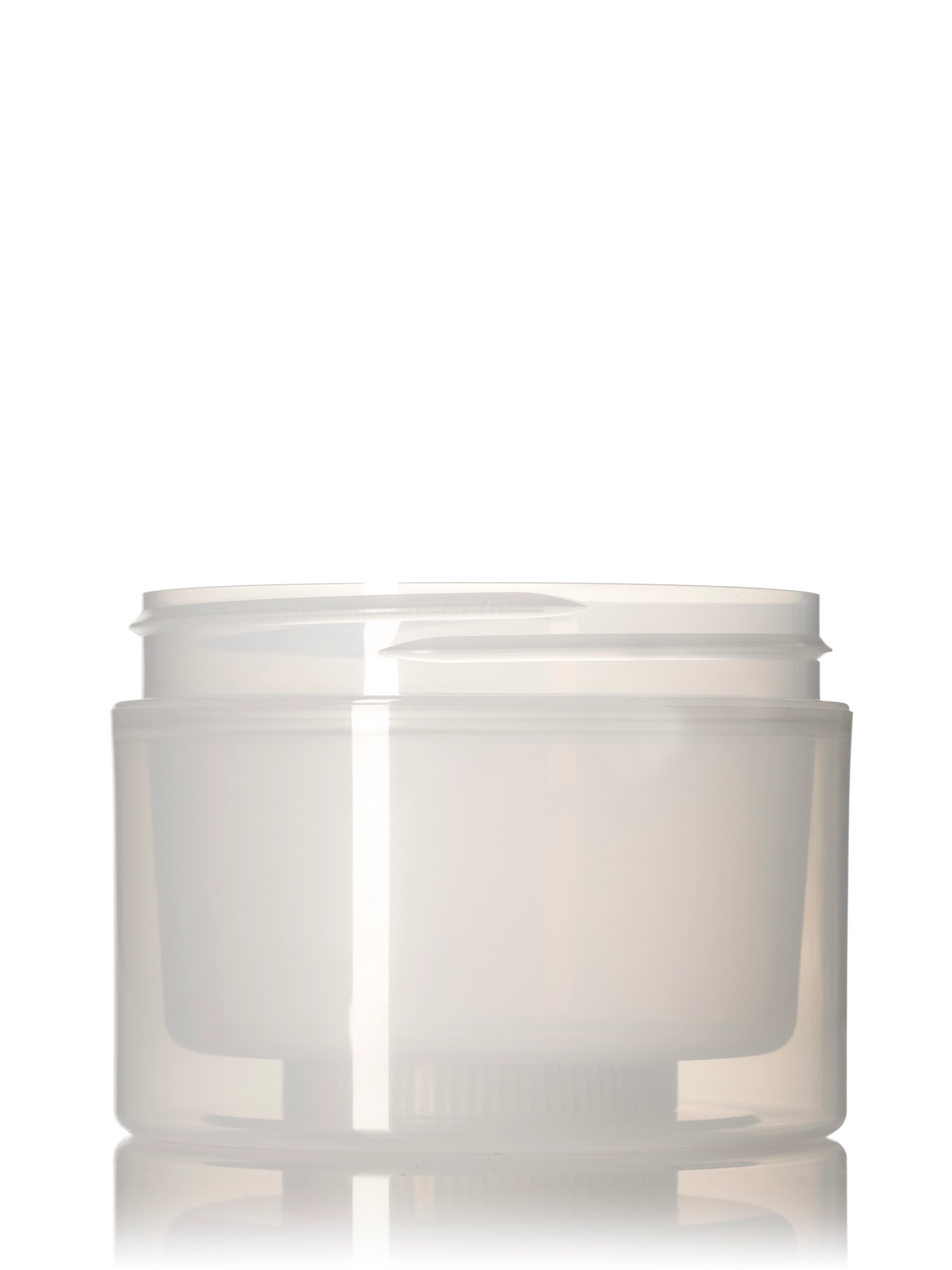 8 oz Natural-Colored PP Plastic Double Wall Straight Base Jar – J114NT