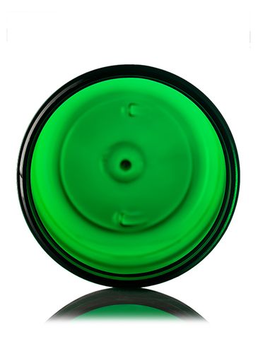 32 oz green PET plastic single wall jar with 89-400 neck finish