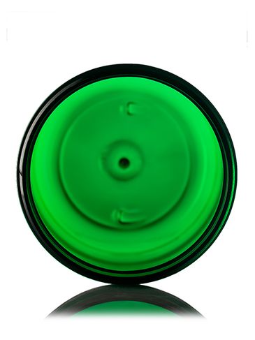 32 oz green PET plastic single wall jar with 89-400 neck finish