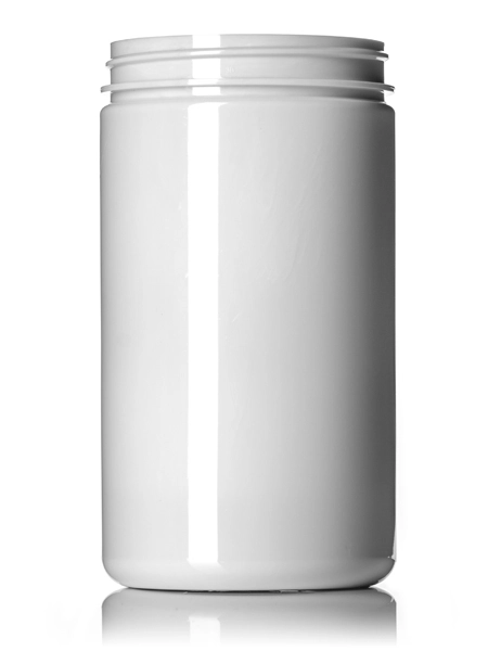 32 oz White PET Plastic Single Wall Jar – J115W