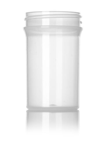 2 oz natural-colored PP plastic single wall jar with 43-400 neck finish