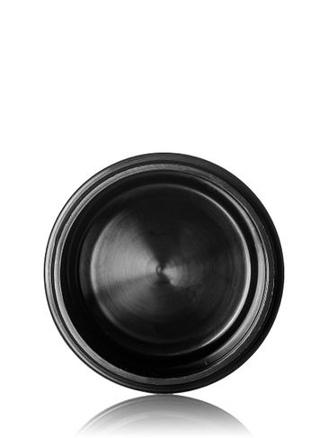 2 oz black PP plastic double wall round base jar with 58-400 neck finish