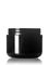 2 oz black PP plastic double wall round base jar with 58-400 neck finish