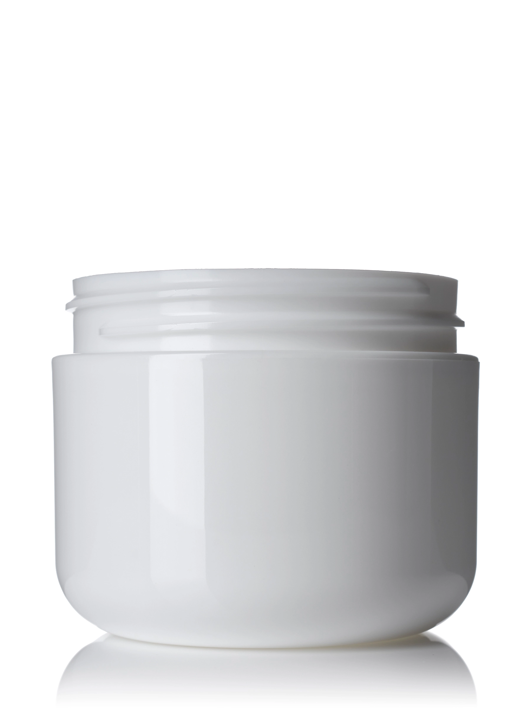 2 oz White PP Plastic Double Wall Round Base Jar – J123WH