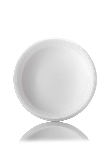 4 oz White PP Plastic Double Wall Round Base Low Profile Jar – J136WH
