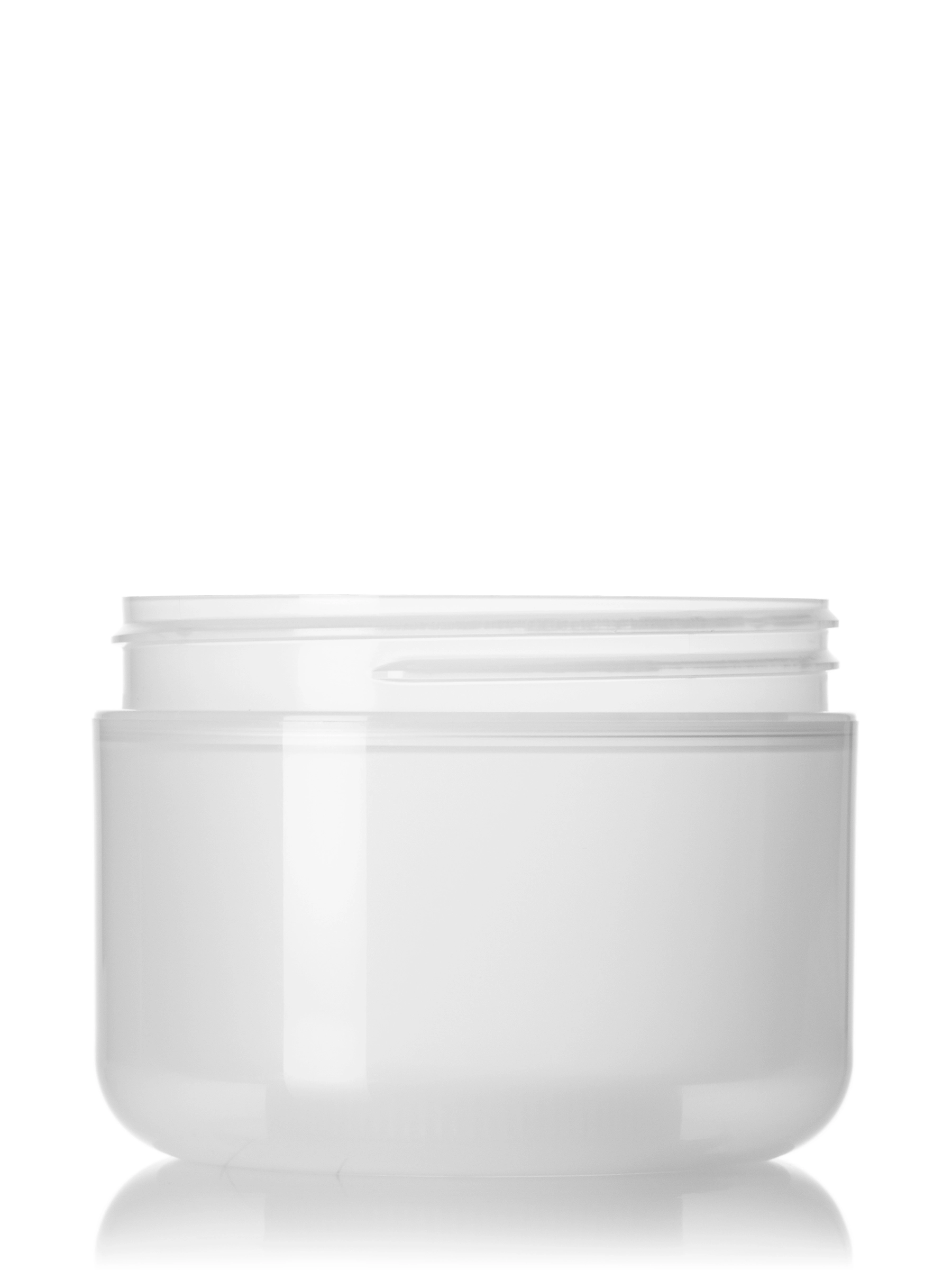 8 oz Natural Frosted PP Plastic Double Wall Round Base Jar – J137NTF