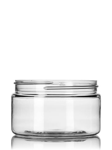 4 oz clear PET plastic single wall jar with 70-400 neck finish