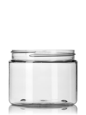 6 oz clear PET plastic single wall jar with 70-400 neck finish