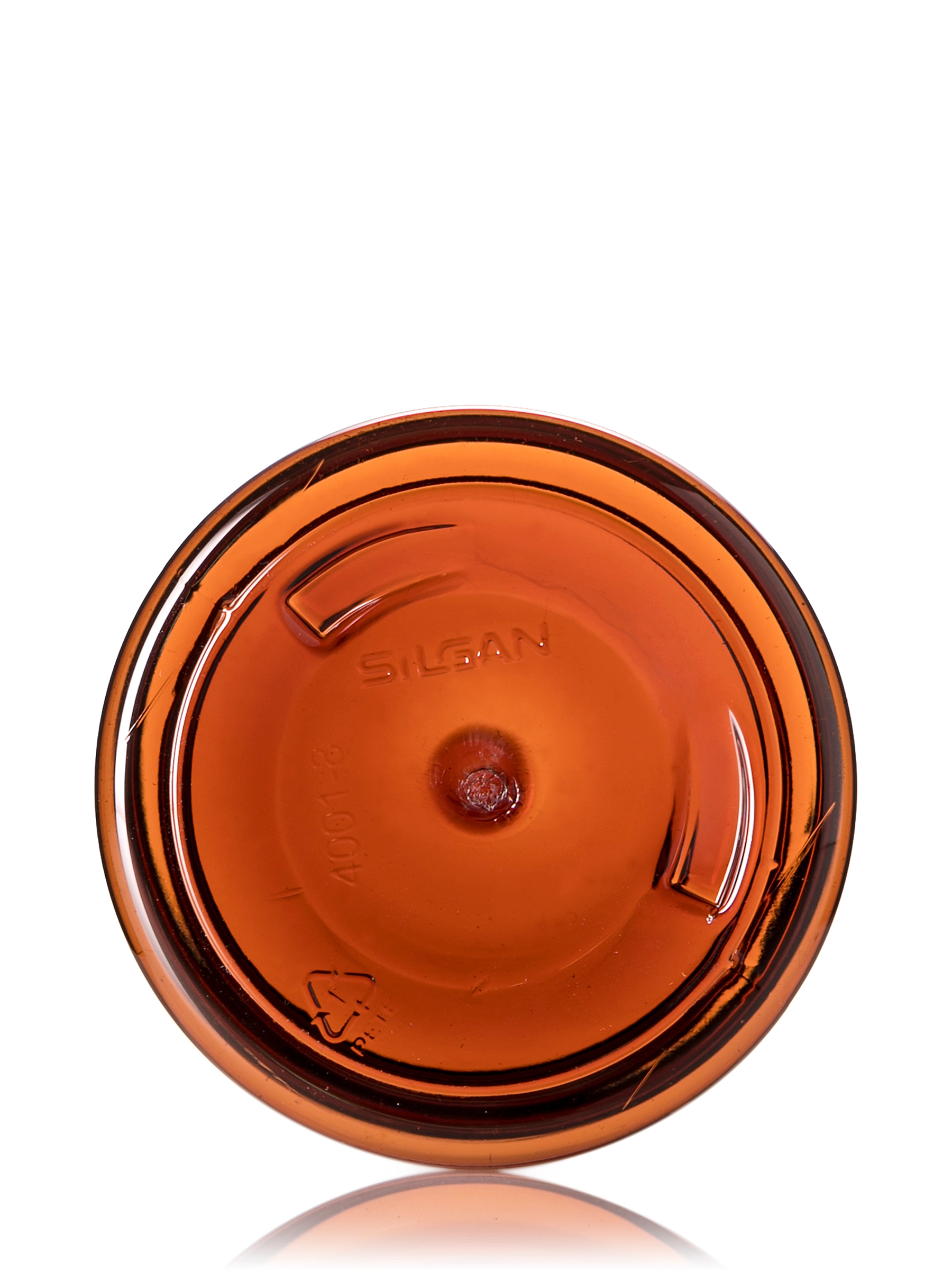 8 oz Amber 25% PCR PET Plastic Single Wall Jar – J144AMPCR25