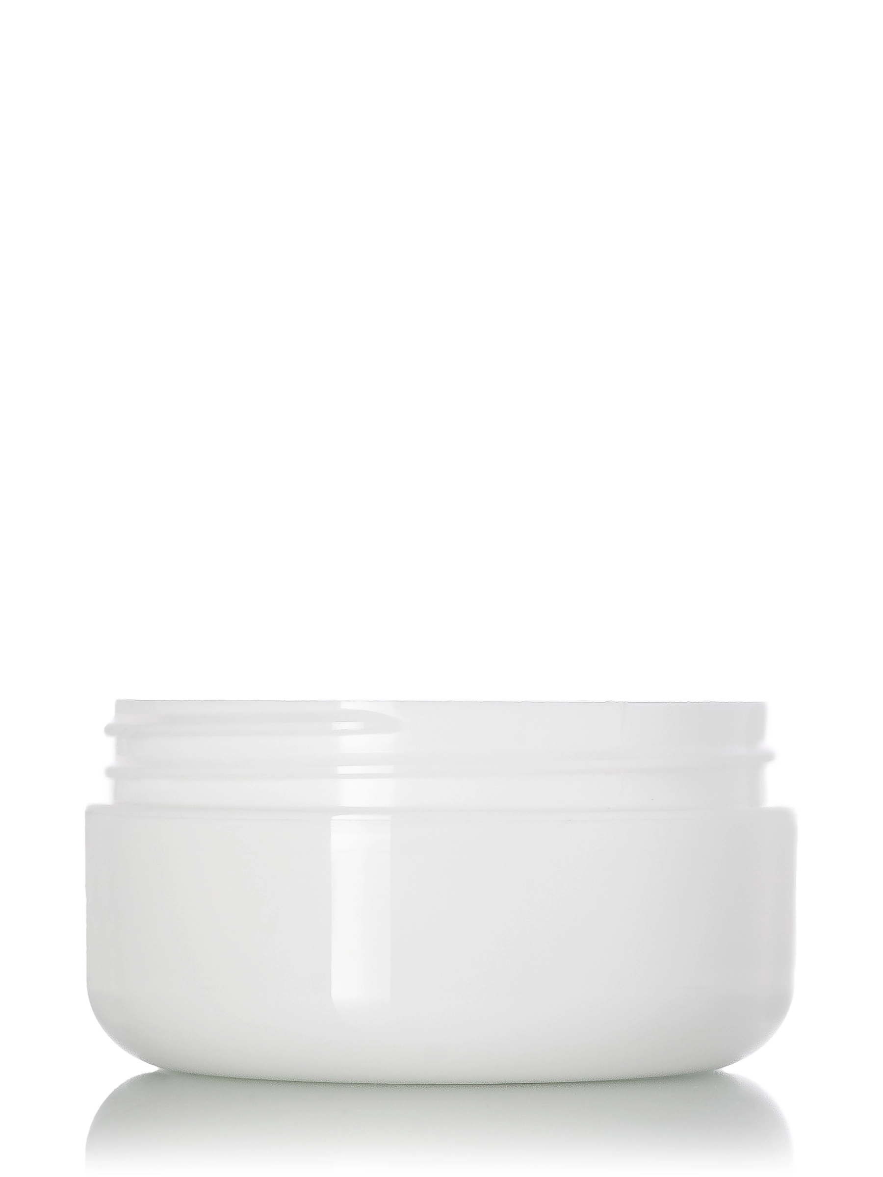 2 oz White PP Plastic Double Wall Round Base Jar – J150WH