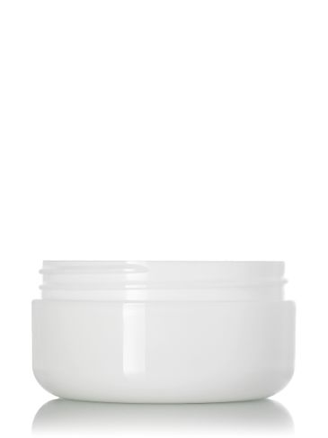 2 oz white PP plastic double wall round base jar with 70-400 neck finish