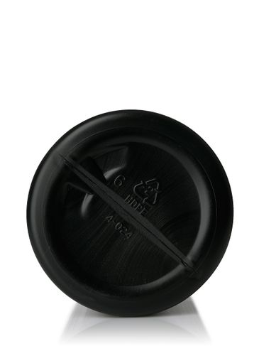 32 oz black HDPE plastic single wall jar with 89-400 neck finish