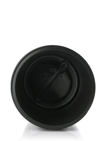 32 oz black HDPE plastic single wall jar with 89-400 neck finish