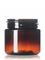 1 oz amber PET plastic single wall jar with 38-400 neck finish