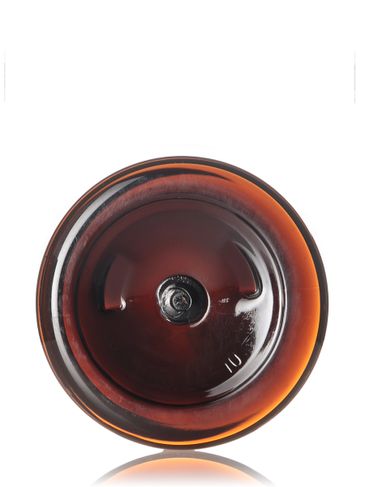 1 oz amber PET plastic single wall jar with 38-400 neck finish