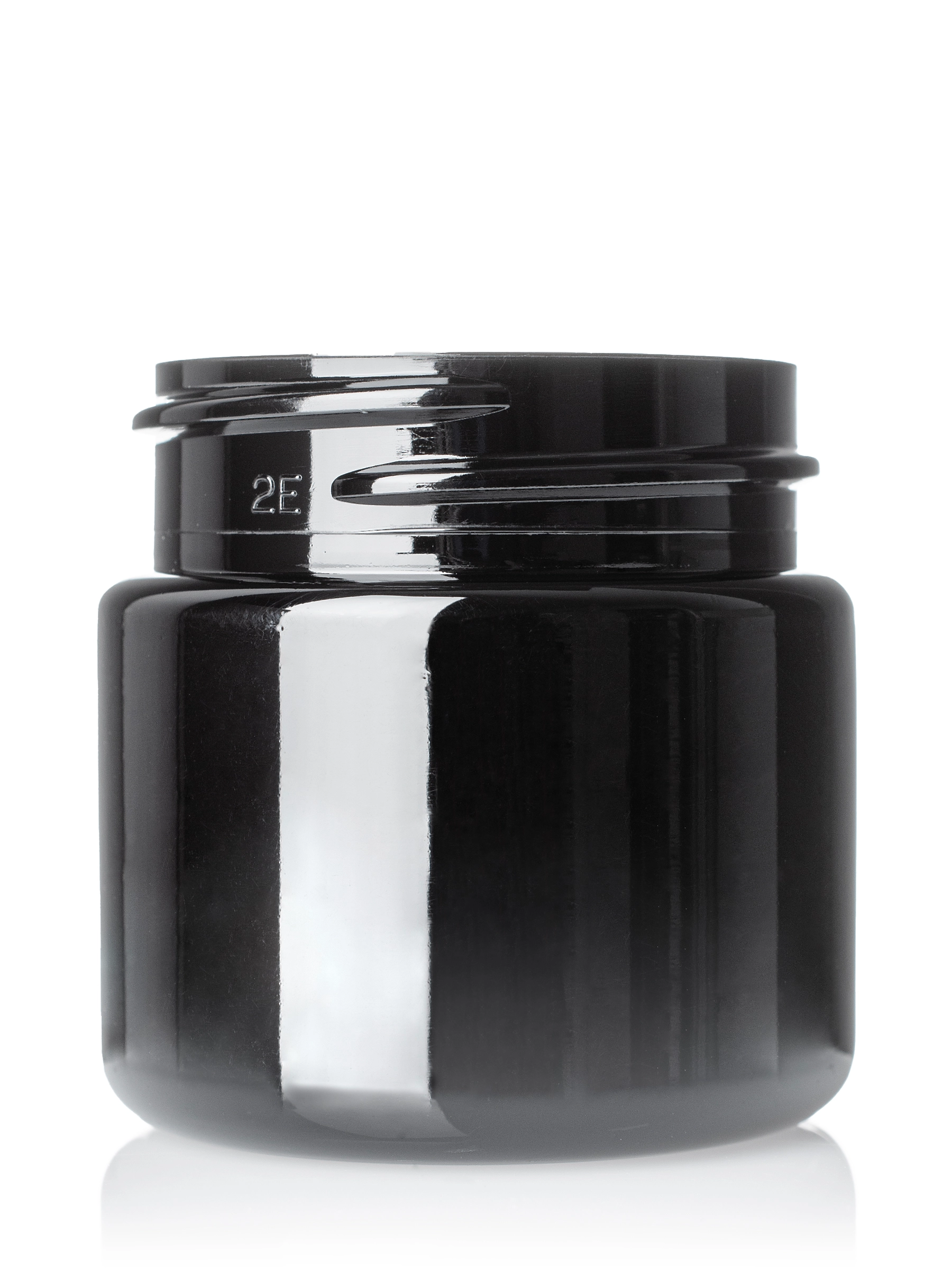 1 oz Black PET Plastic Single Wall Jar – J156BK