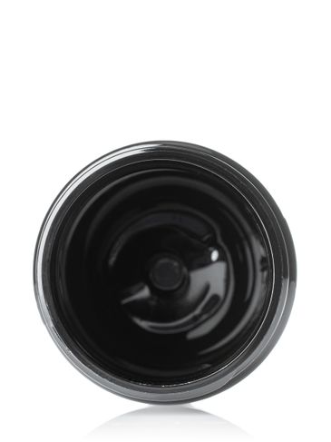 1 oz black PET plastic single wall jar with 38-400 neck finish