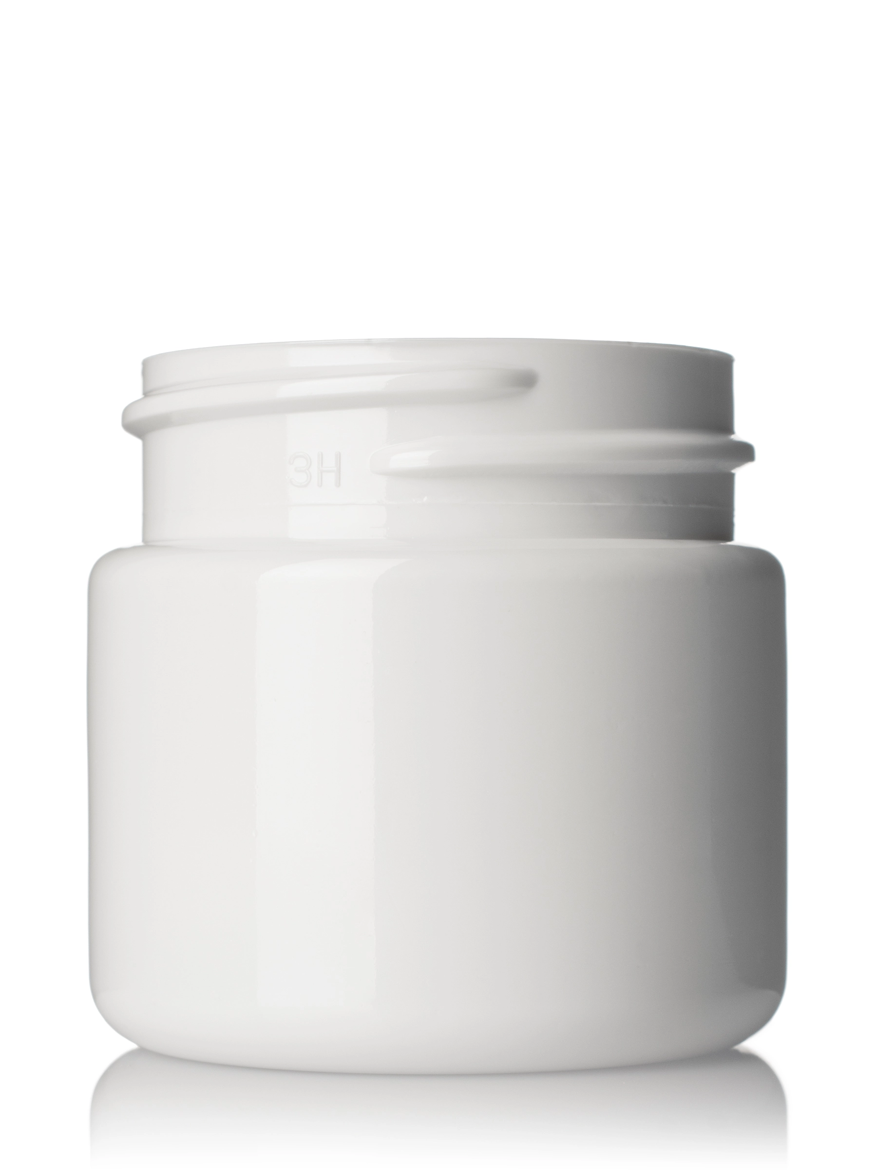 1 oz White PET Plastic Single Wall Jar – J156WH