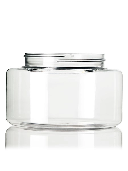 8 oz Clear PET Plastic Single Wall Oval Jar – J157CL