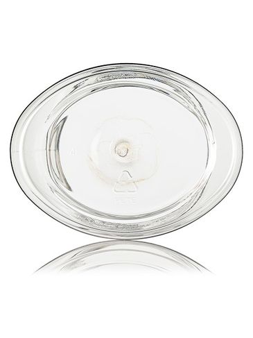 8 oz clear PET plastic single wall oval jar with 70-400 neck finish