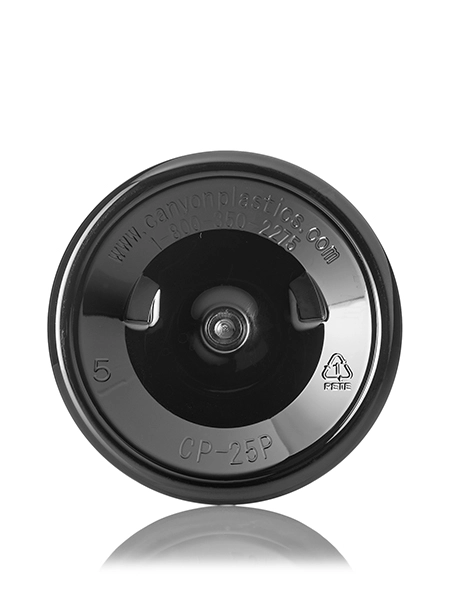 25 oz Black PET Plastic Single Wall Canister Jar – J162BK