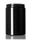 25 oz black PET plastic single wall canister jar with 89-400 neck finish
