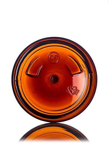 3 oz (100 mL) amber PET plastic single wall jar with 58-400 neck finish