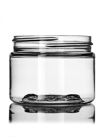 3 oz (100 mL) clear PET plastic single wall jar with 58-400 neck finish