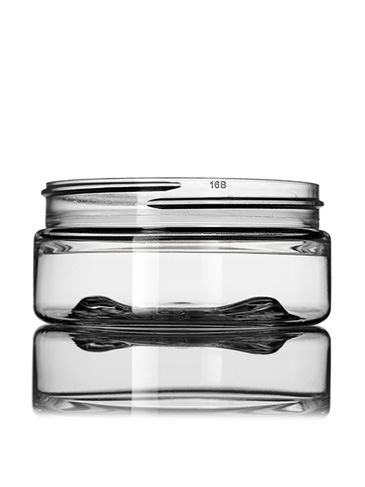 3 oz (100 mL) clear PET plastic single wall jar with 70-400 neck finish