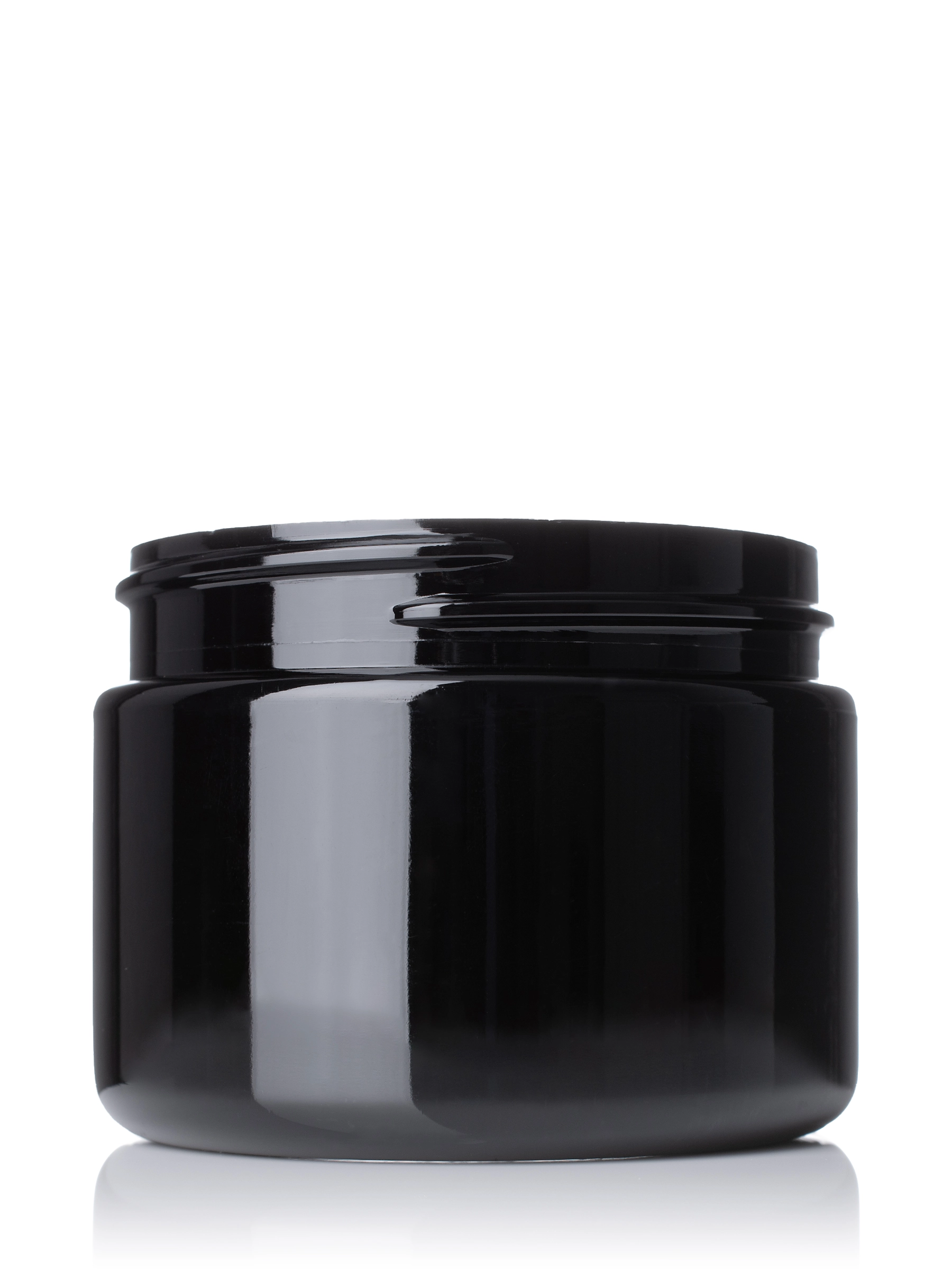 3 oz Black PET Plastic Single Wall Jar – J205BK