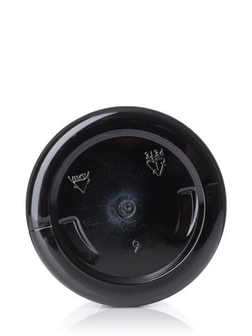 3 oz black PET plastic single wall jar with 58-400 neck finish