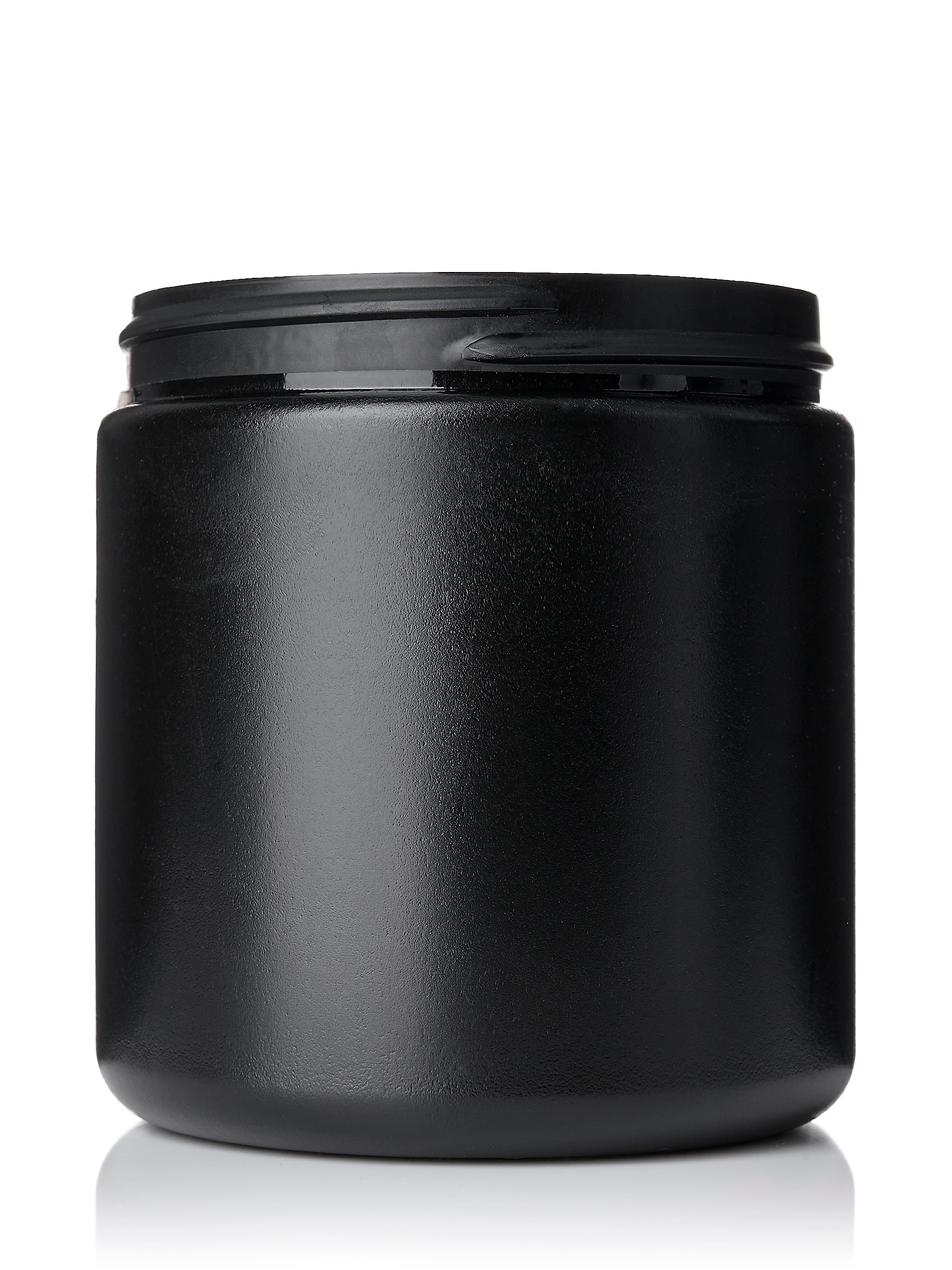 8 oz Black HDPE Plastic Single Wall Jar – J210BK