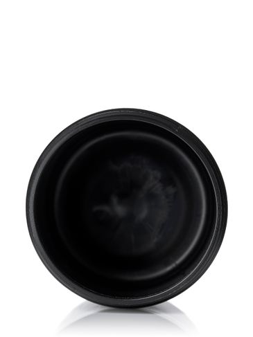 8 oz black HDPE plastic single wall jar with 70-400 neck finish