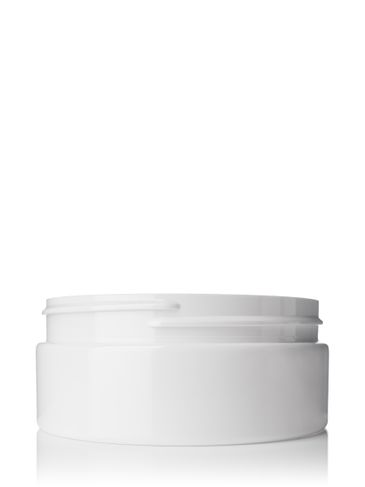 10 oz white PET plastic single wall jar with 100-400 neck finish