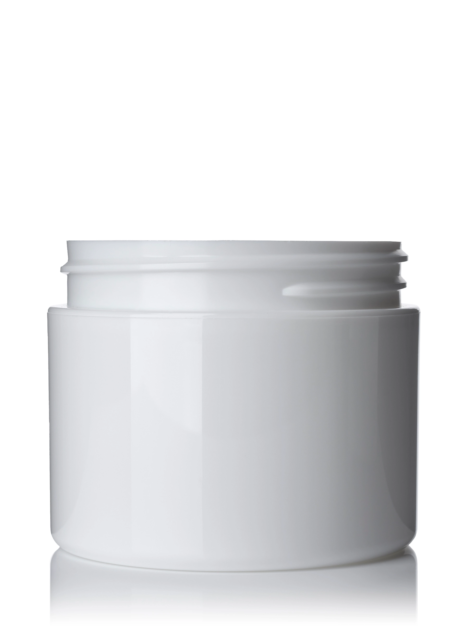 2 oz White PP Plastic Double Wall Straight Base Jar – J254WH