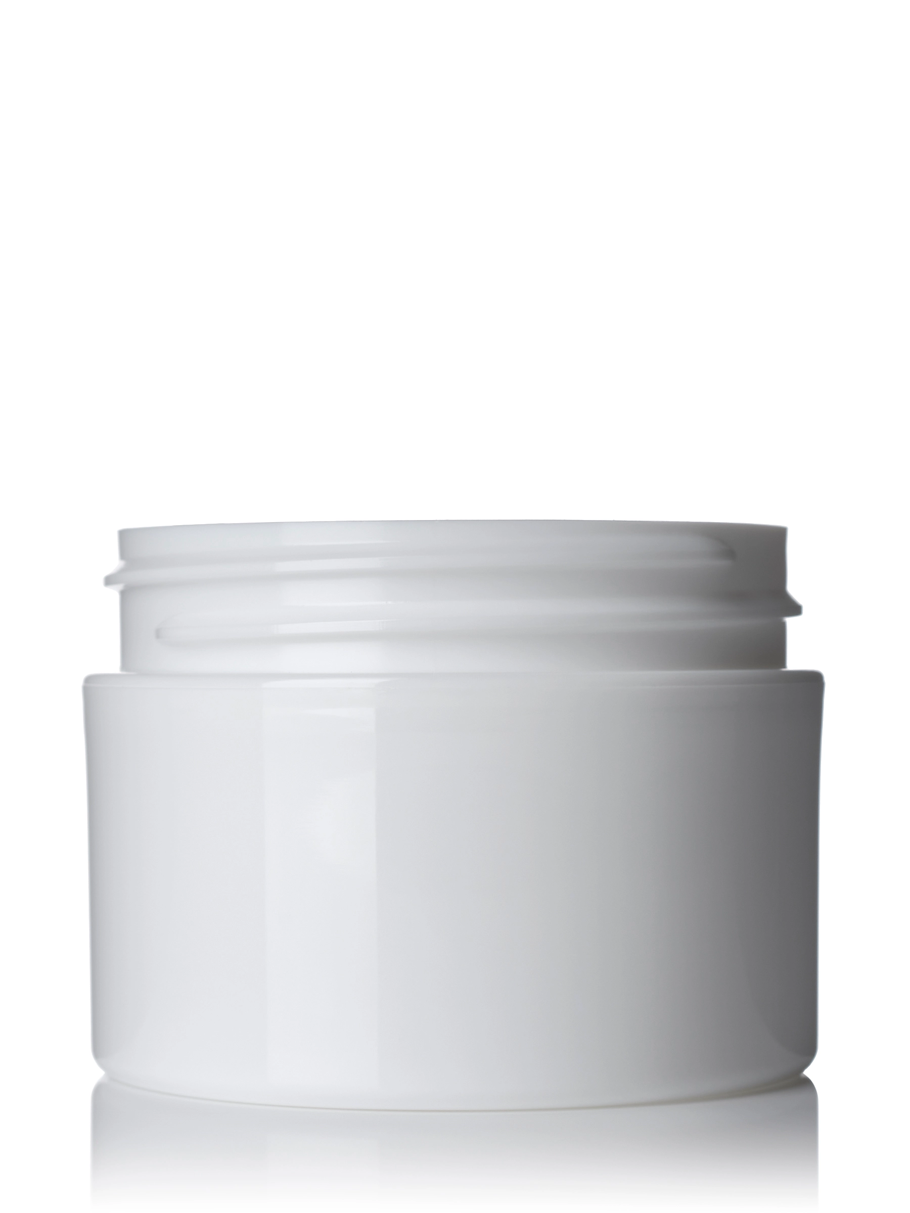 1 oz White PP Plastic Double Wall Straight Base Jar – J255WH