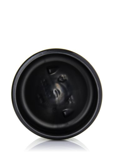 16 oz black HDPE plastic single wall jar with 89-400 neck finish