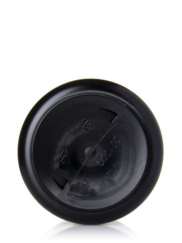 16 oz black HDPE plastic single wall jar with 89-400 neck finish