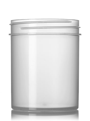 4 oz natural-colored PP plastic single wall jar with 58-400 neck finish