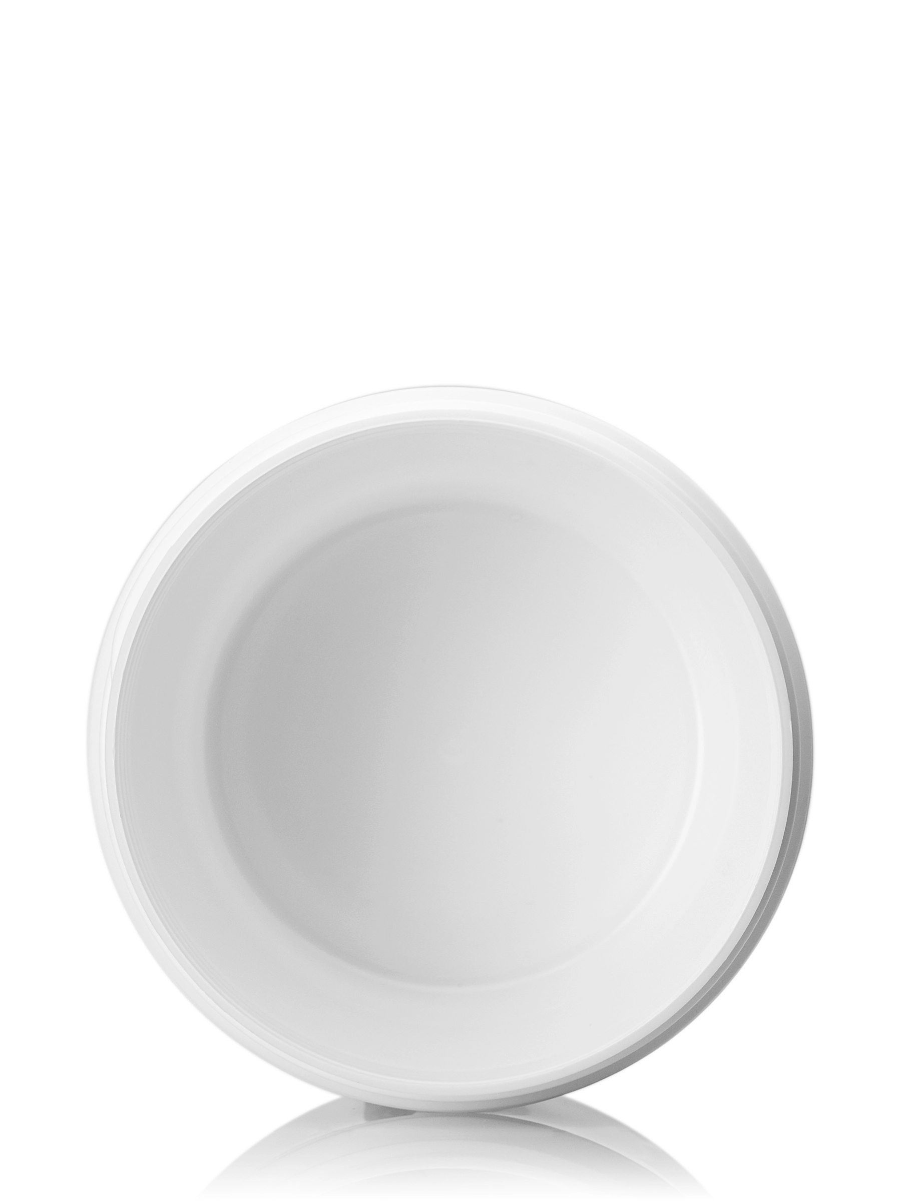 8 oz White PP Plastic Double Wall Round Base Jar – J309WH