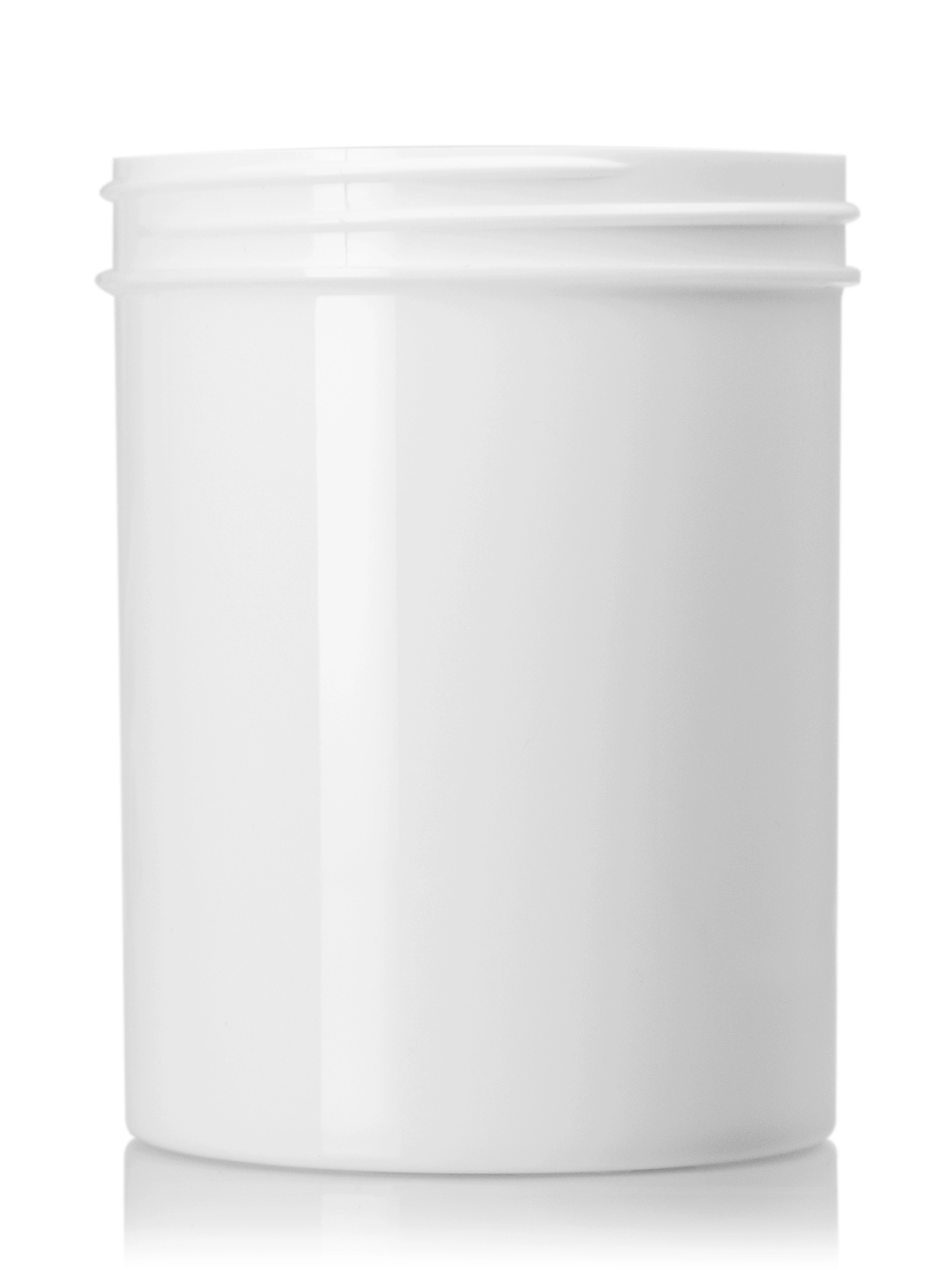 8 oz White PP Plastic Single Wall Jar – J310WH