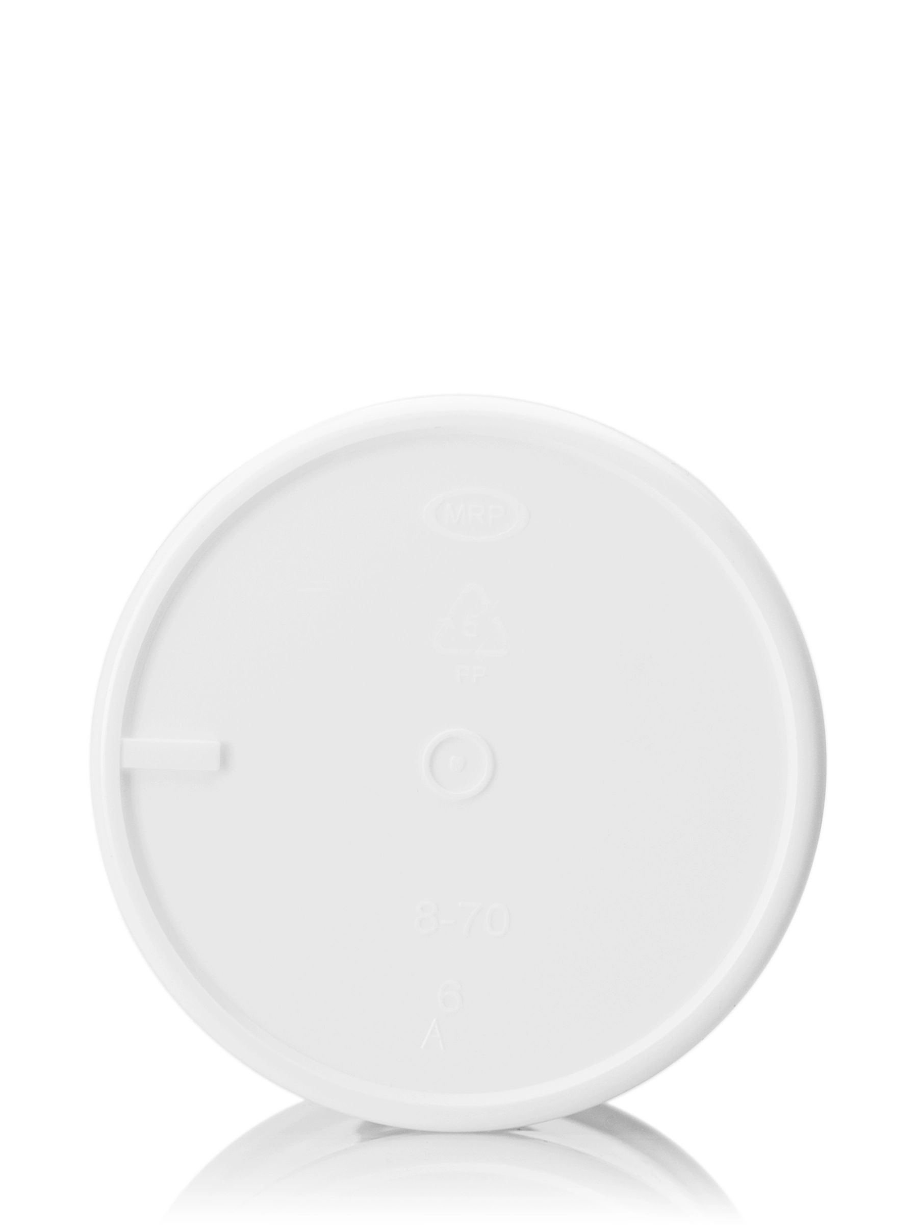 8 oz White PP Plastic Single Wall Jar – J310WH