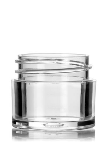 1/4 oz clear PS plastic thick wall jar with 33-400 neck finish