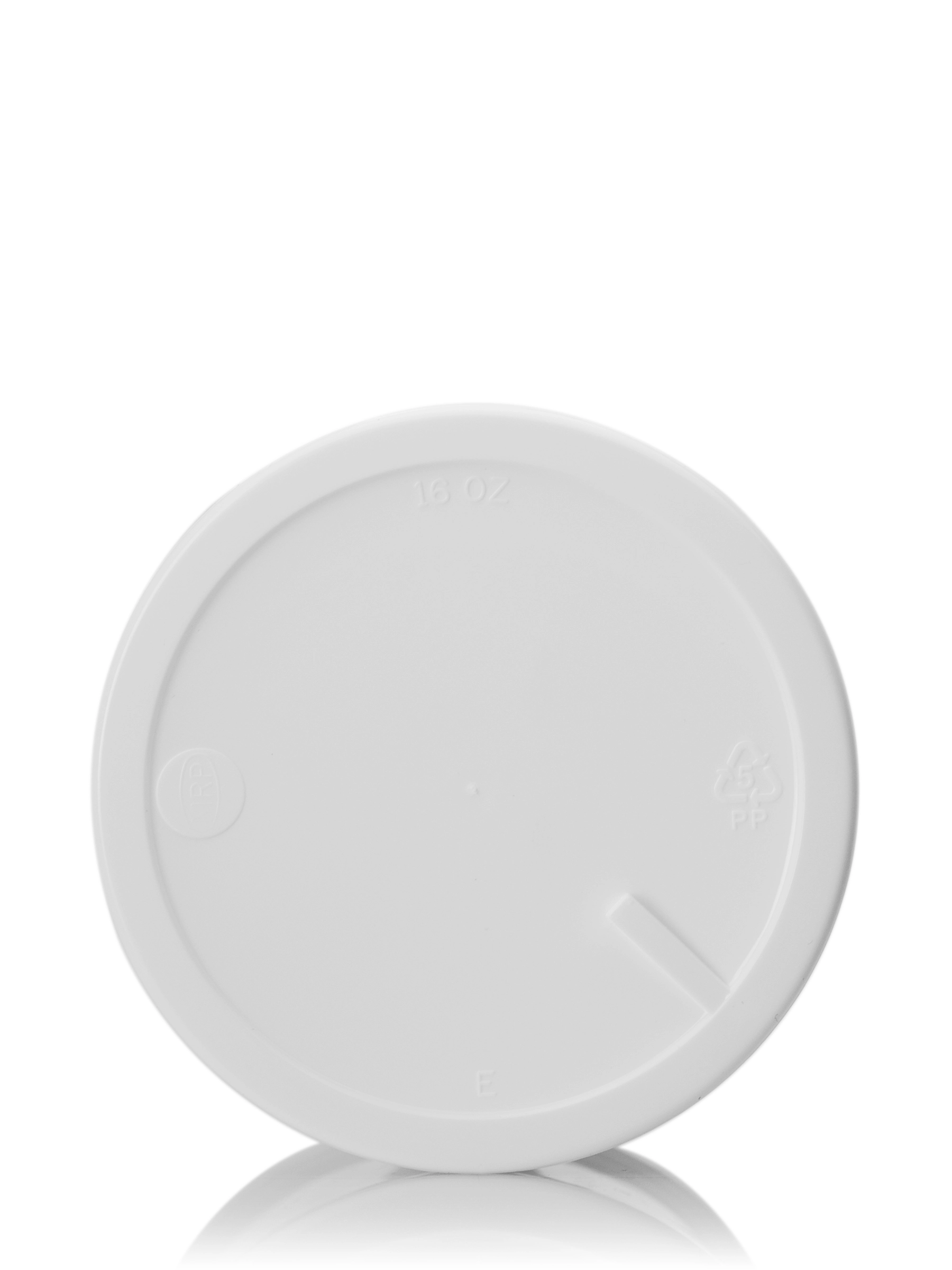 16 oz White PP Plastic Single Wall Jar – J312WH