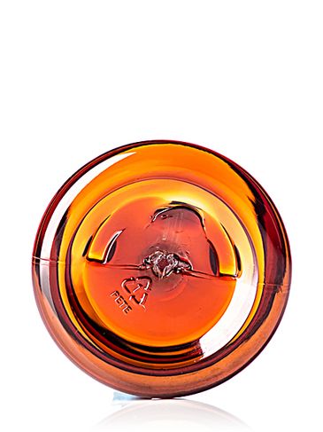 1 oz amber PET plastic single wall UV protection jar with 38-400 neck finish