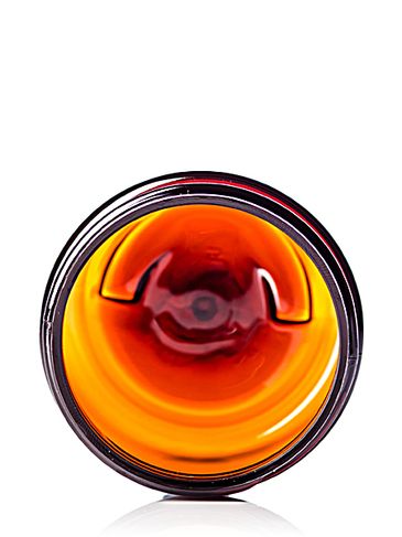 2 oz amber PET plastic single wall UV protection jar with 48-400 neck finish