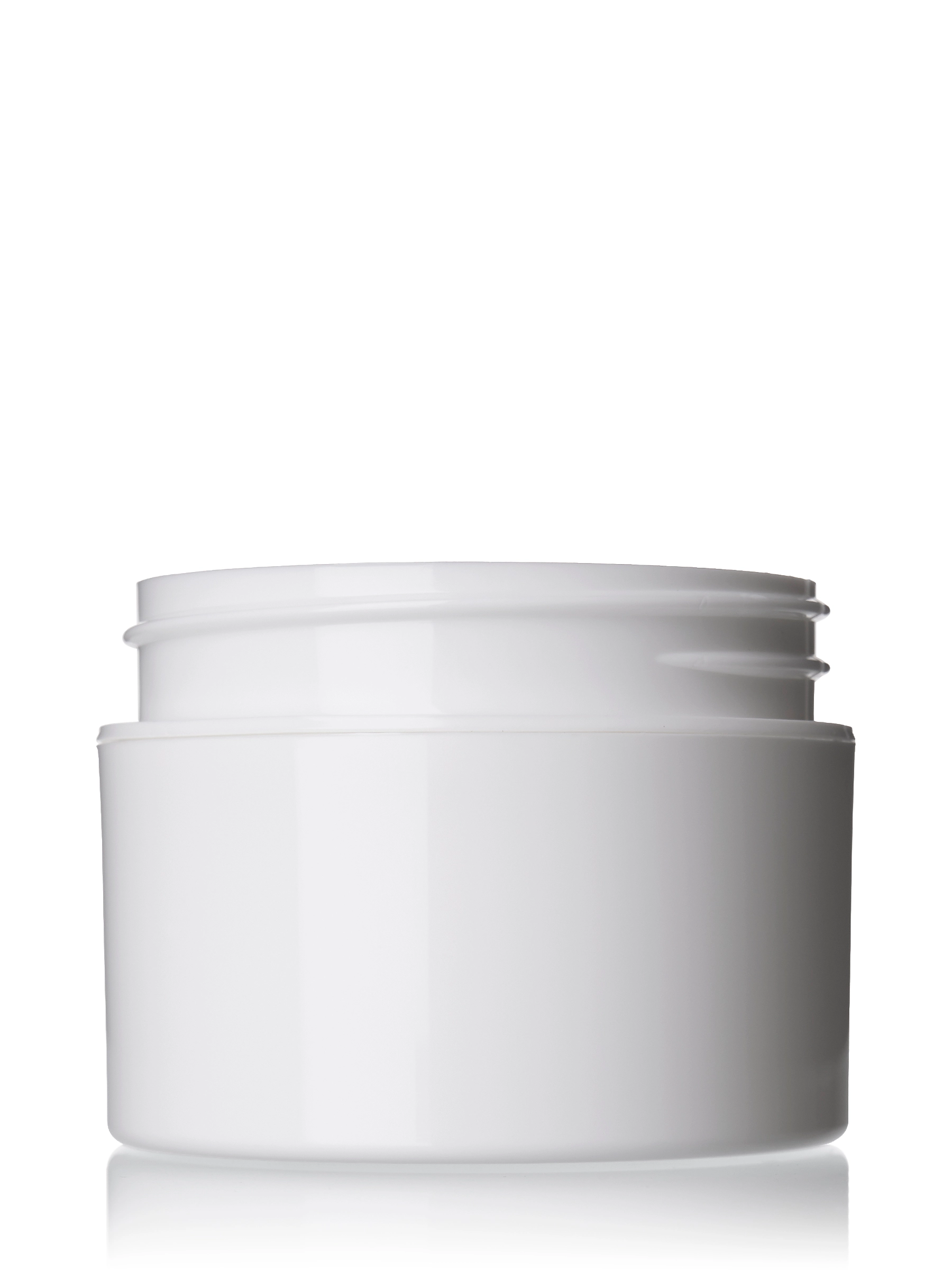 1 oz White PP Plastic Double Wall Straight Base Jar – J537WH