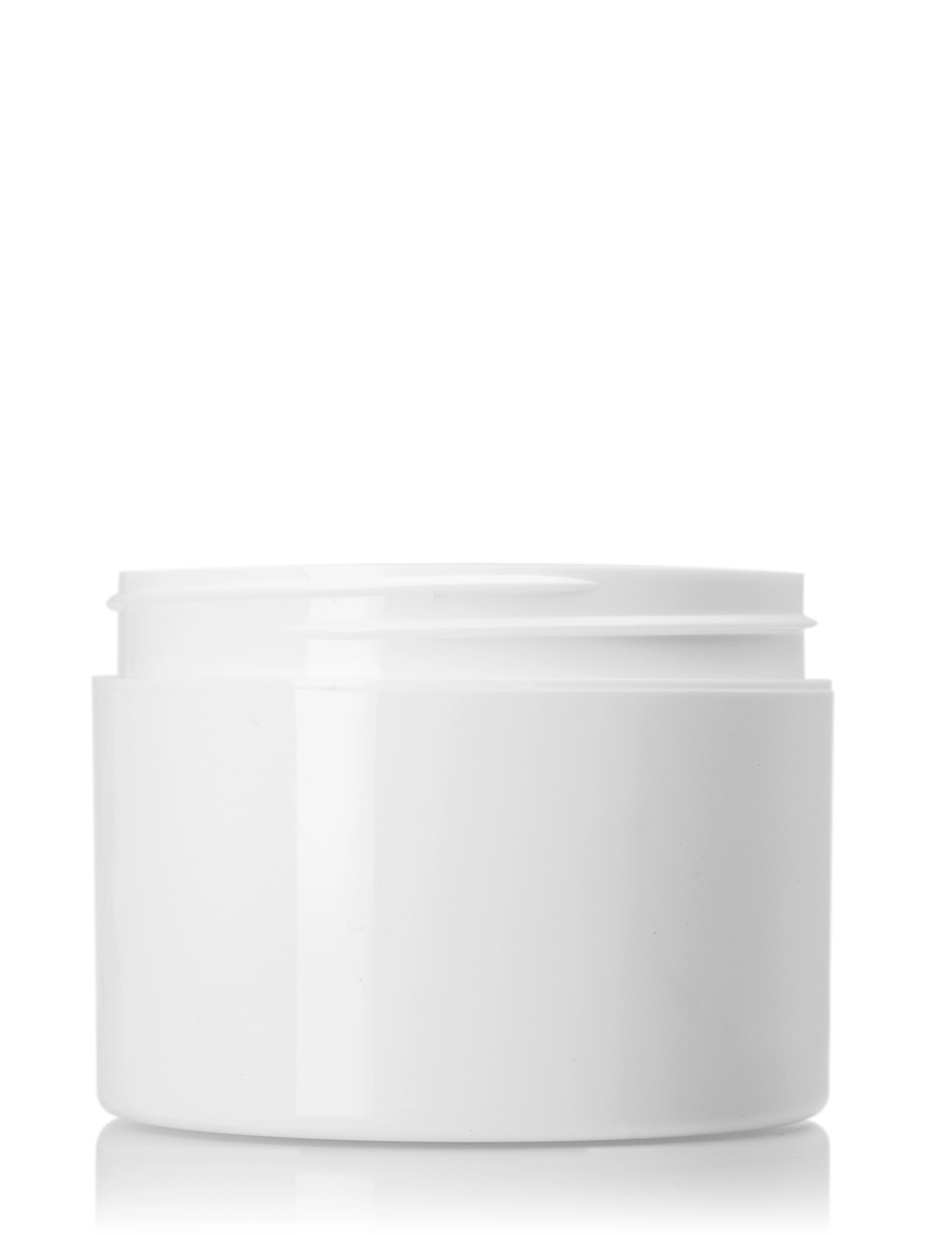 8 oz White PP Plastic Double Wall Straight Base Jar – J539WH
