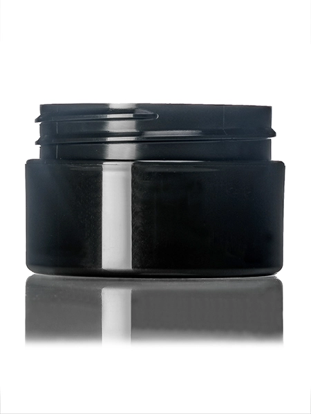 1/2 oz Black PP Plastic Double Wall Straight Base Jar – J633BK